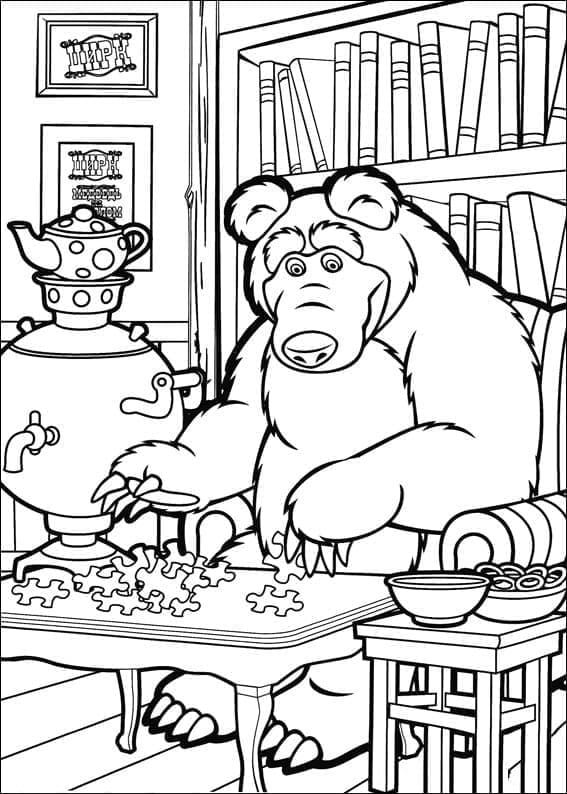 Desenho gratuito Masha e the Bear #215898 da colecao Desenhos Animados e Séries Animadas para imprimir