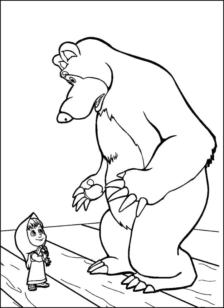 Desenho gratuito Masha e the Bear #215912 da colecao Desenhos Animados e Séries Animadas para imprimir