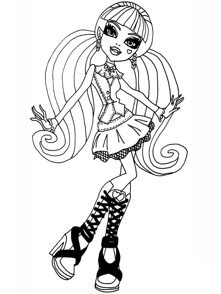 Desenho imprimível de Monster High #196680 para colorir, pertence à coleção Desenhos Animados e Séries Animadas
