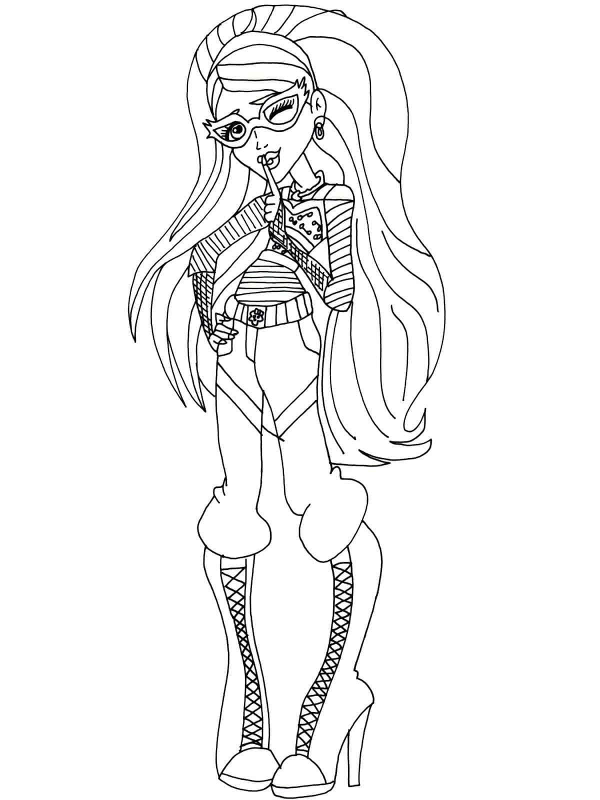 Desenho gratuito Monster High #196685 da colecao Desenhos Animados e Séries Animadas para imprimir