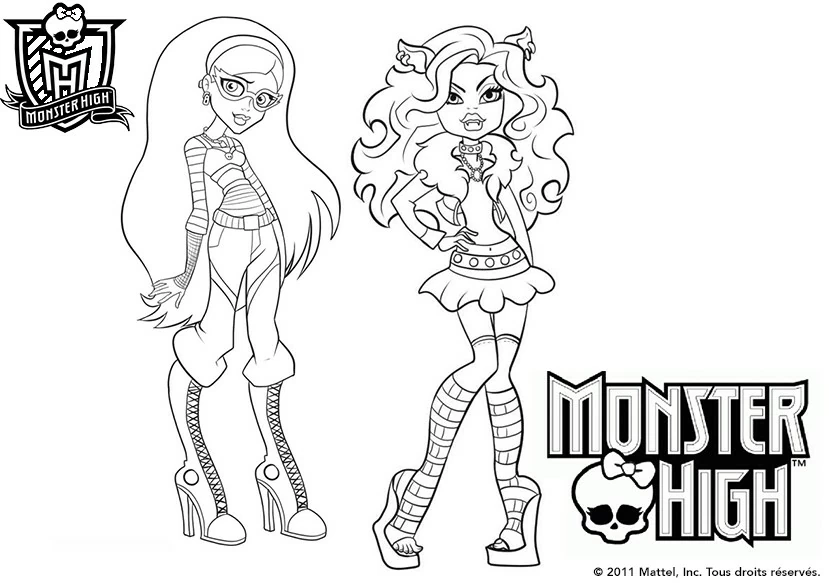 Página para colorir: Monster High (Desenhos Animados e Séries Animadas) #24860 - Páginas para Colorir Imprimíveis Gratuitamente