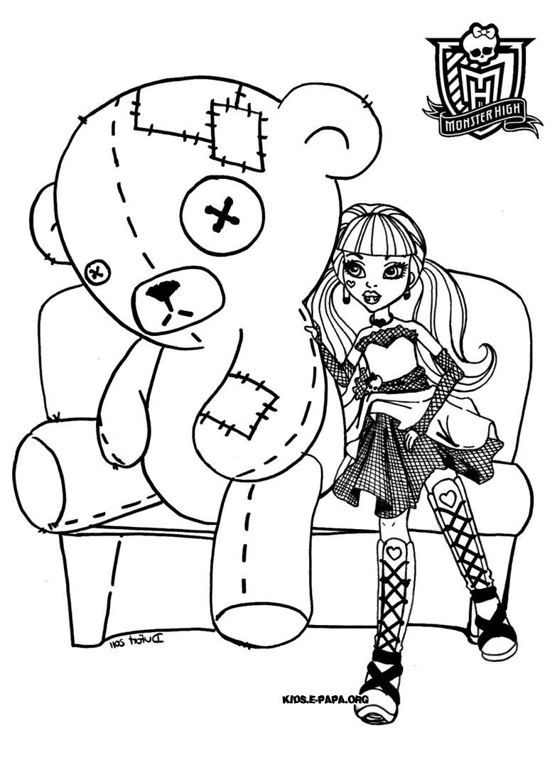 Página para colorir de Monster High #24967 pertencente à coleção Desenhos Animados e Séries Animadas