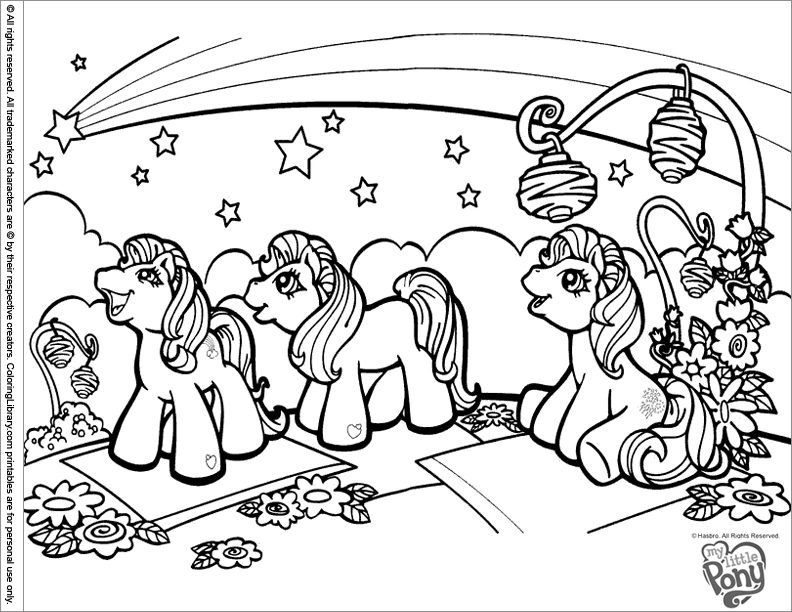 Desenho gratuito My Little Pony #42062 da colecao Desenhos Animados e Séries Animadas para imprimir