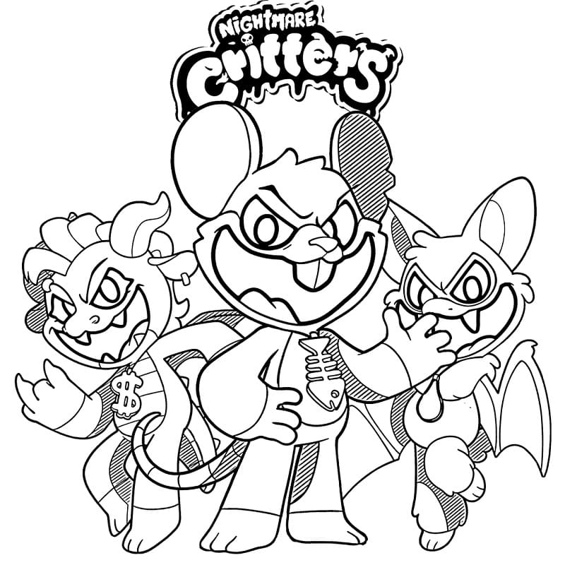 Desenho gratuito Nightmare Critters #218808 da colecao Desenhos Animados e Séries Animadas para imprimir