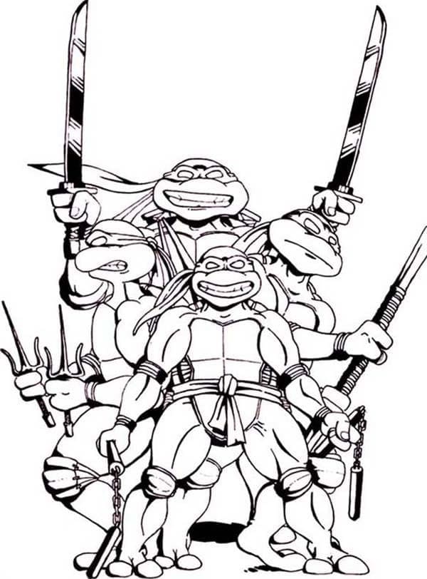 Desenho para colorir Ninja Turtle #183796 da coleção Desenhos Animados e Séries Animadas, pronto para imprimir Desenho para colorir Ninja Turtle #183796 da coleção Desenhos Animados e Séries Animadas, pronto para imprimir