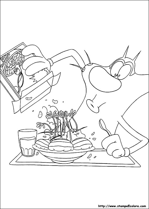 Desenho gratuito Oggy e the Cockroaches #37858 da colecao Desenhos Animados e Séries Animadas para imprimir