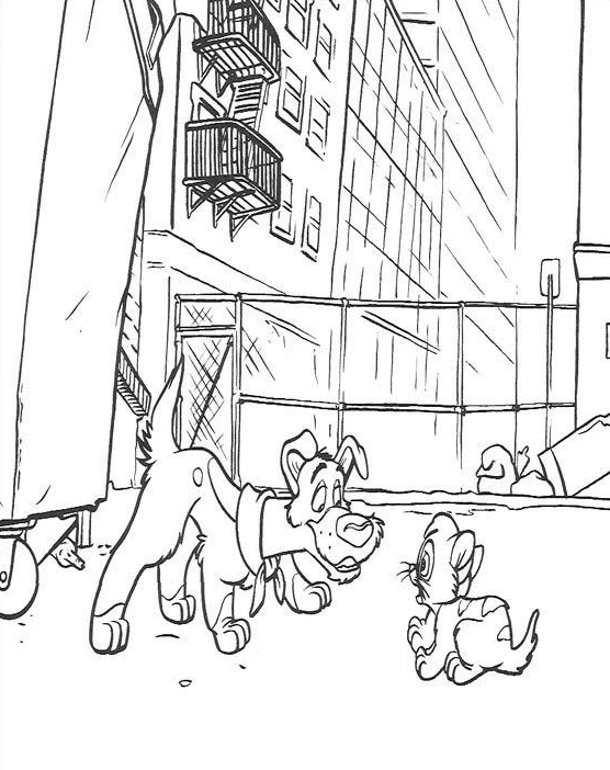 Ilustração de Oliver e cie #133715 para colorir, parte da coleção Desenhos Animados e Séries Animadas