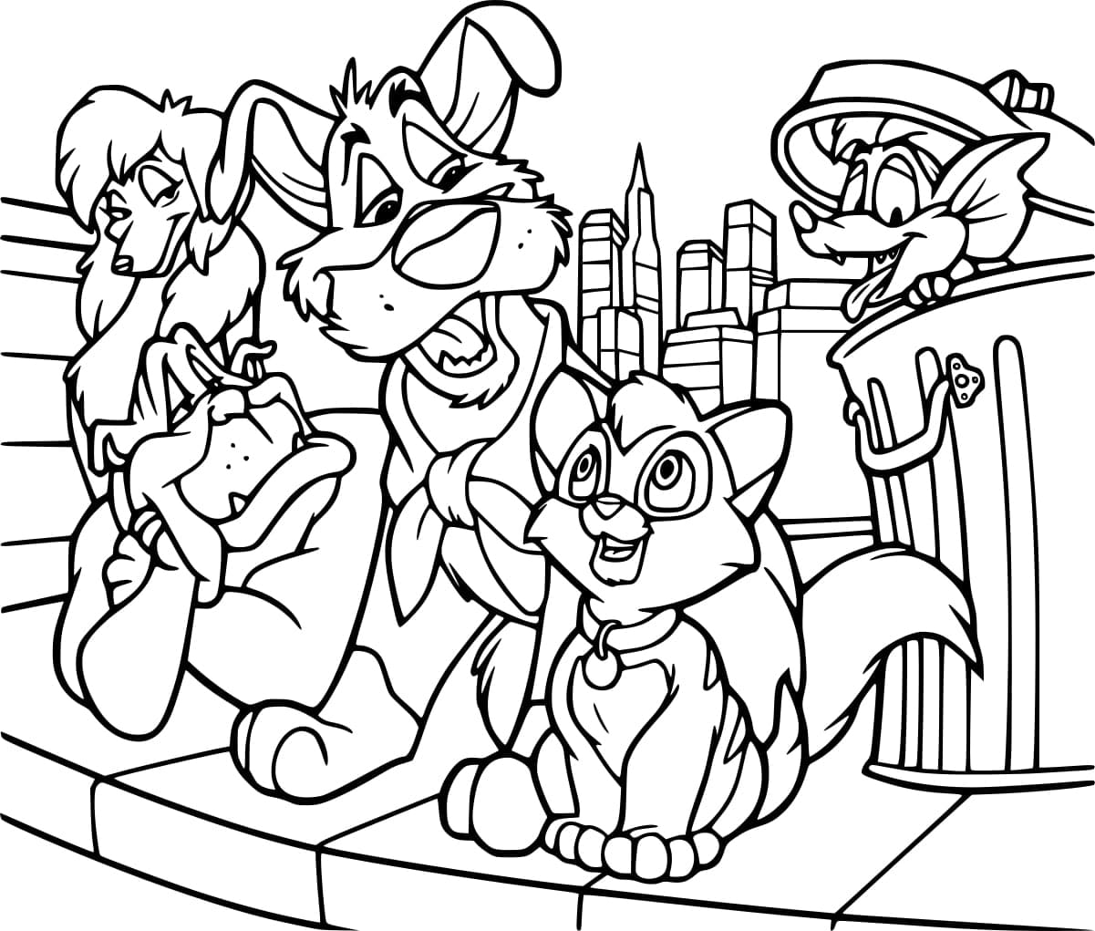 Desenho gratuito Oliver e cie #214619 da colecao Desenhos Animados e Séries Animadas para imprimir
