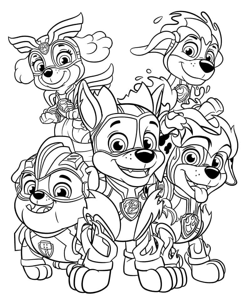 Desenho grátis de Paw Patrol Super Pups #204374 para crianças e adultos, coleção Desenhos Animados e Séries Animadas
