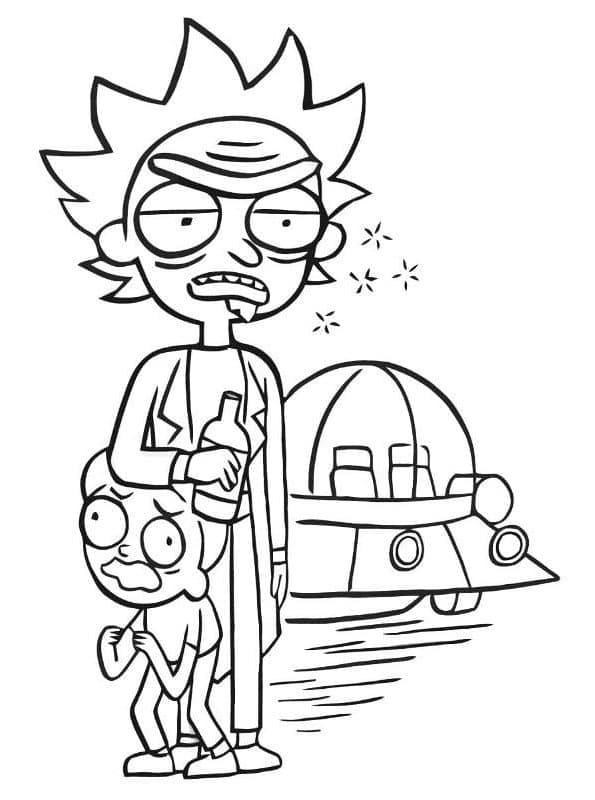 Ilustração de Rick e Morty #208235 para colorir, parte da coleção Desenhos Animados e Séries Animadas Ilustração de Rick e Morty #208235 para colorir, parte da coleção Desenhos Animados e Séries Animadas