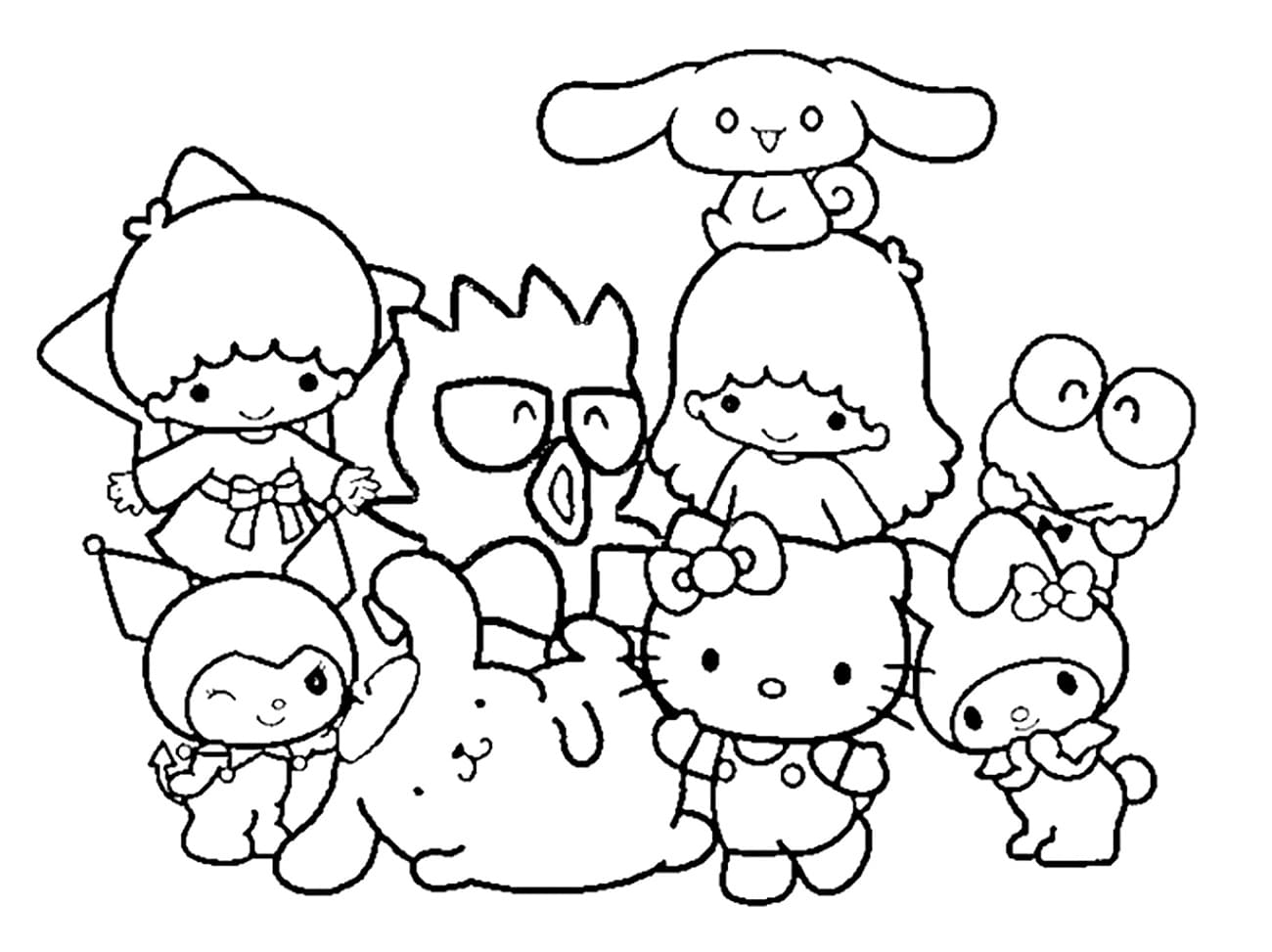 Desenho gratuito Sanrio #220314 da colecao Desenhos Animados e Séries Animadas para imprimir