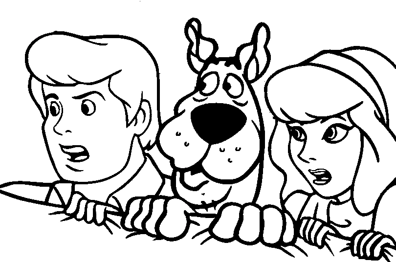 Desenho imprimível de Scooby Doo #31385 para colorir, pertence à coleção Desenhos Animados e Séries Animadas