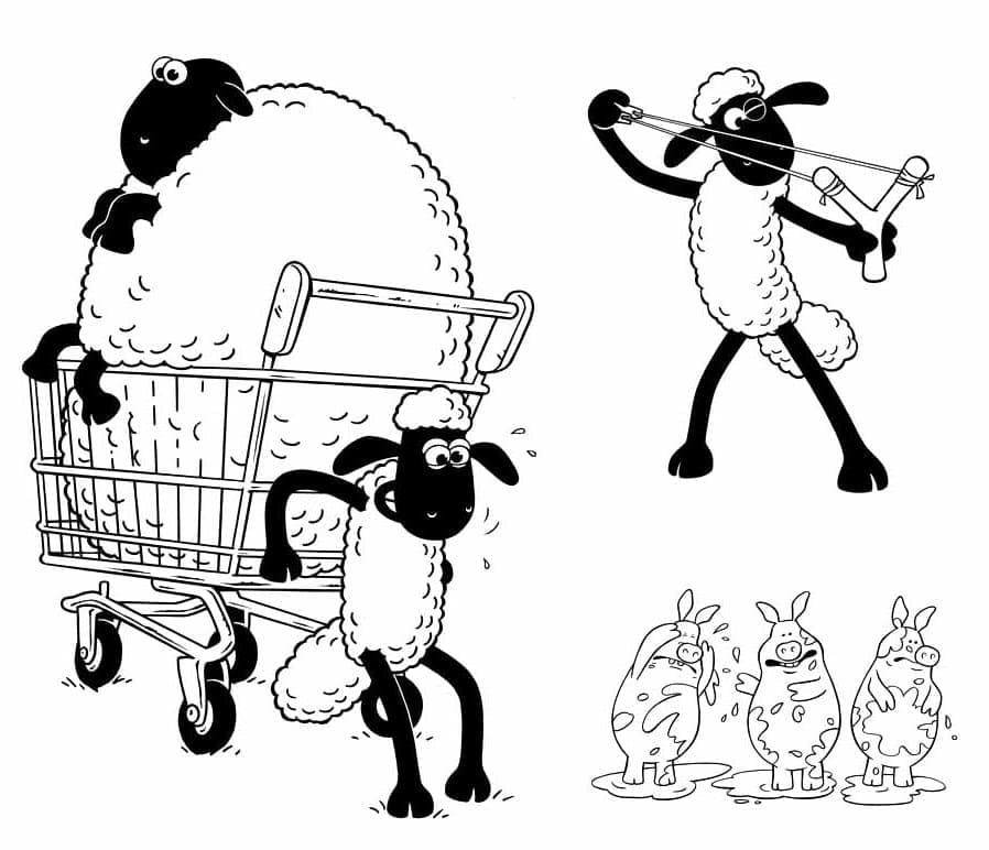 Linda página de Shaun, o Carneiro #209527 para colorir, da coleção Desenhos Animados e Séries Animadas, baixe grátis Linda página de Shaun, o Carneiro #209527 para colorir, da coleção Desenhos Animados e Séries Animadas, baixe grátis