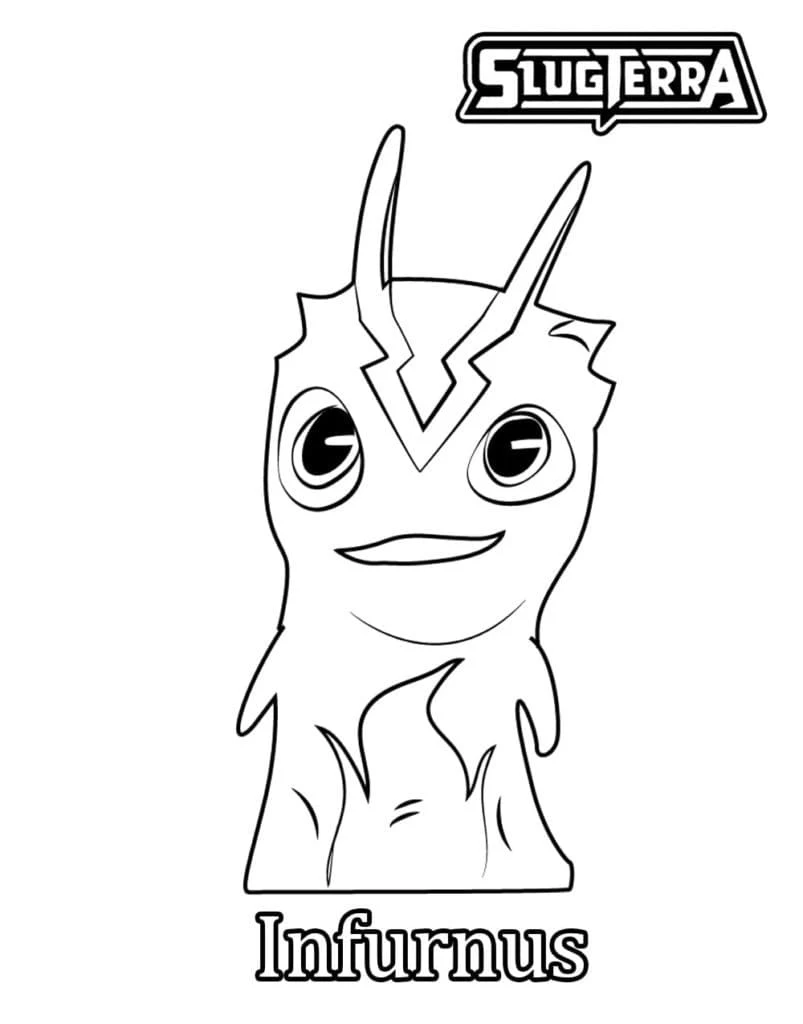 Desenho de Infurnus a lesma de Slugterra para colorir