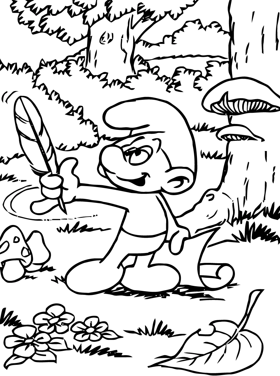 Desenho de Smurfs #34788 para colorir, da coleção Desenhos Animados e Séries Animadas, imprimível grátis