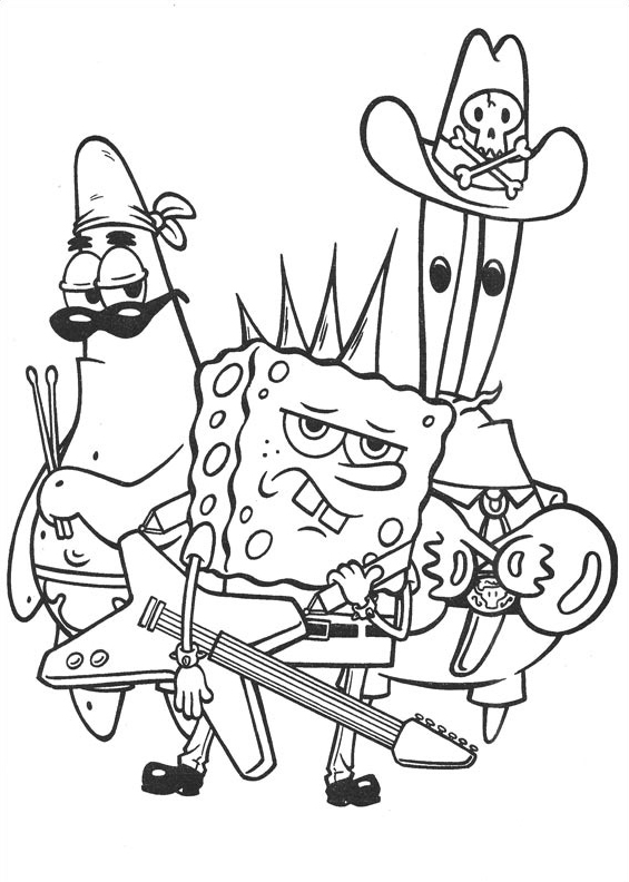 Desenho gratuito SquareBob SquarePants #33369 da colecao Desenhos Animados e Séries Animadas para imprimir