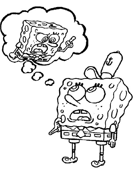 Desenho gratuito SquareBob SquarePants #33449 da colecao Desenhos Animados e Séries Animadas para imprimir