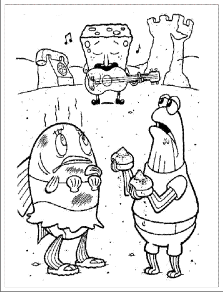 Desenho gratuito SquareBob SquarePants #33451 da colecao Desenhos Animados e Séries Animadas para imprimir