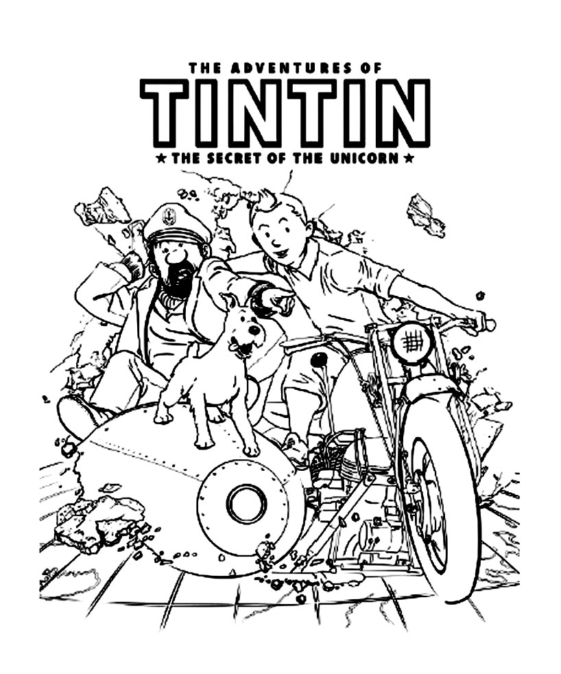 Desenho gratuito Tintin #25715 da colecao Desenhos Animados e Séries Animadas para imprimir