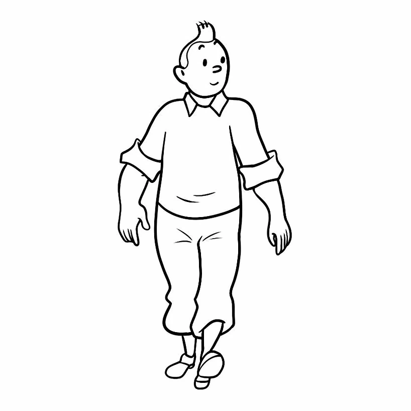 Desenho gratuito Tintin #25720 da colecao Desenhos Animados e Séries Animadas para imprimir