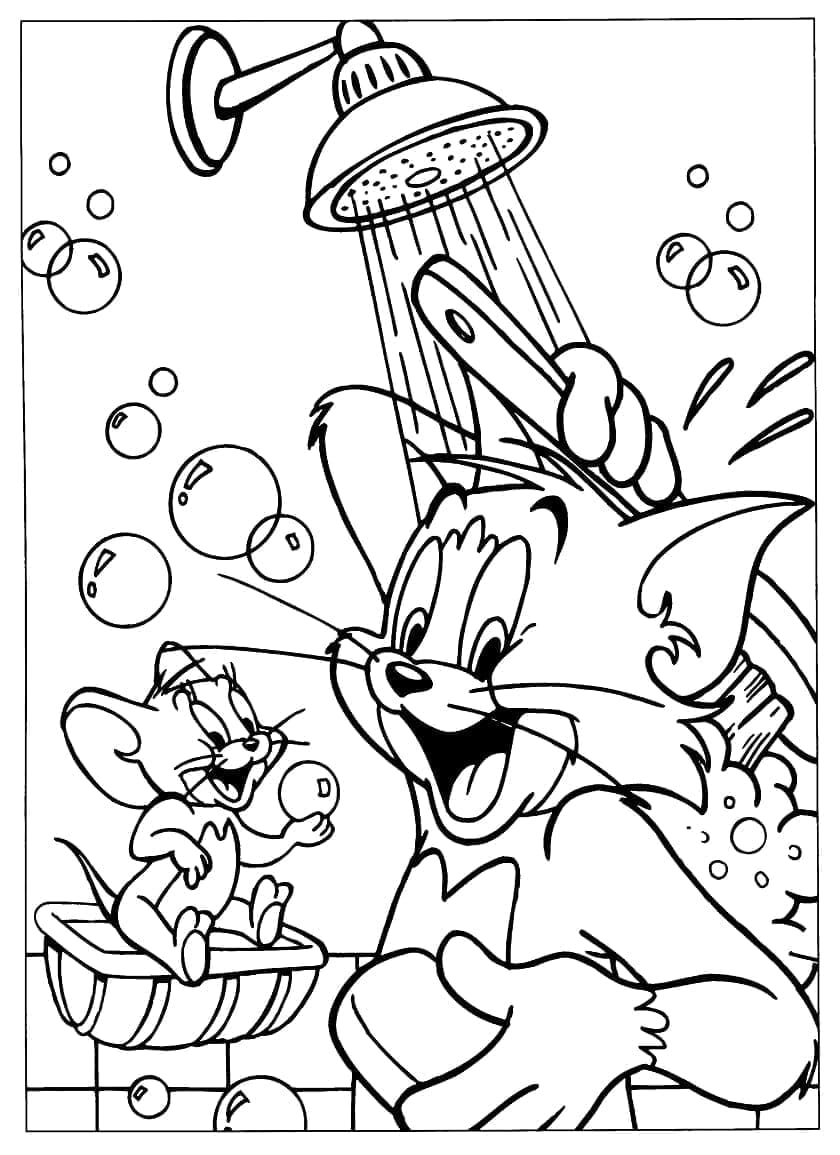 Desenho imprimível de Tom e Jerry #215115 para colorir, pertence à coleção Desenhos Animados e Séries Animadas Desenho imprimível de Tom e Jerry #215115 para colorir, pertence à coleção Desenhos Animados e Séries Animadas