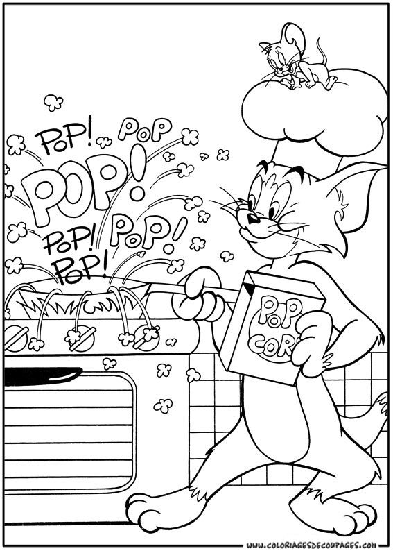 Página para colorir de Tom e Jerry #24193 pertencente à coleção Desenhos Animados e Séries Animadas