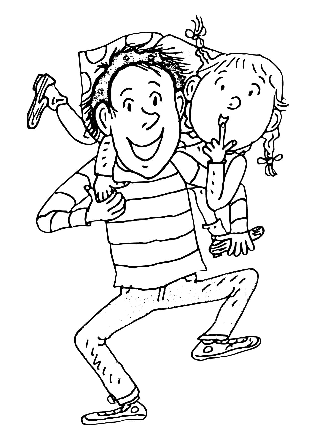 Ilustração de Tom-Tom e Nana #211331 para colorir, parte da coleção Desenhos Animados e Séries Animadas