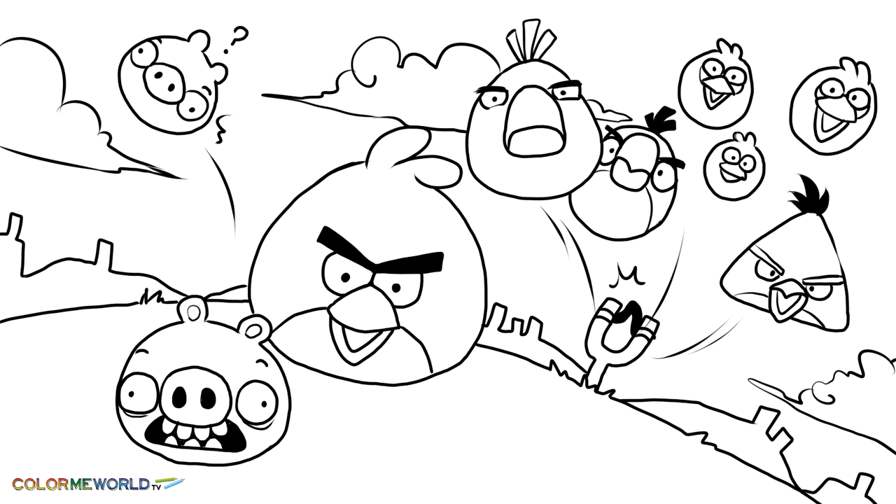 Página para colorir: Angry Birds (desenhos animados) #25051 - Páginas para Colorir Imprimíveis Gratuitamente