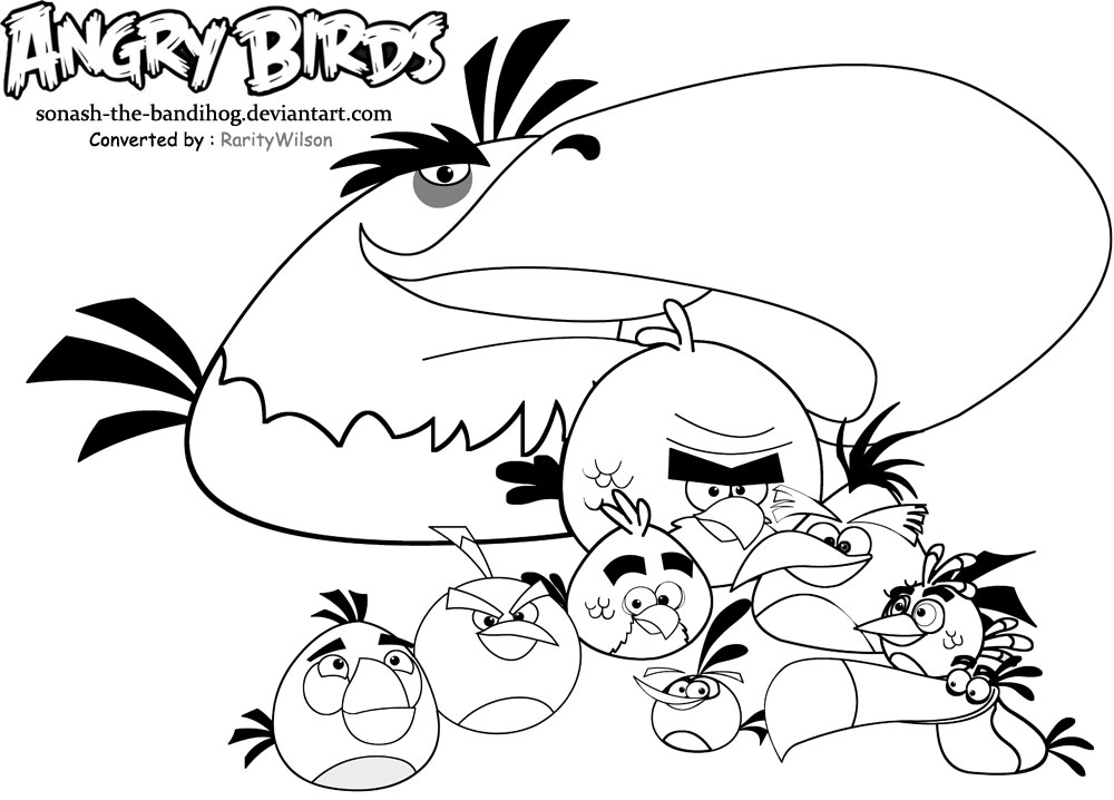 Página para colorir: Angry Birds (desenhos animados) #25086 - Páginas para Colorir Imprimíveis Gratuitamente