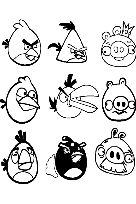 Página para colorir: Angry Birds (desenhos animados) #25106 - Páginas para Colorir Imprimíveis Gratuitamente