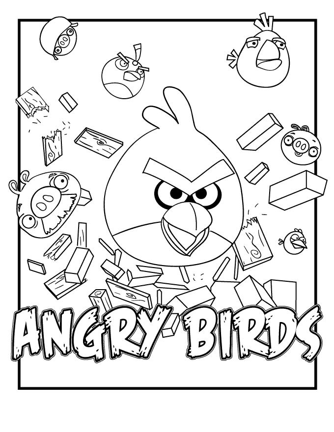 Página para colorir: Angry Birds (desenhos animados) #25107 - Páginas para Colorir Imprimíveis Gratuitamente