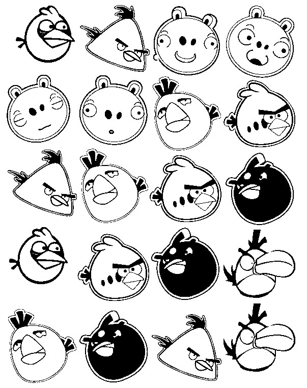 Página para colorir: Angry Birds (desenhos animados) #25109 - Páginas para Colorir Imprimíveis Gratuitamente