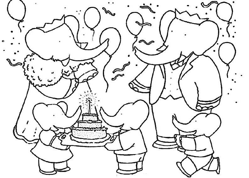 Página para colorir: babar (desenhos animados) #27879 - Páginas para Colorir Imprimíveis Gratuitamente