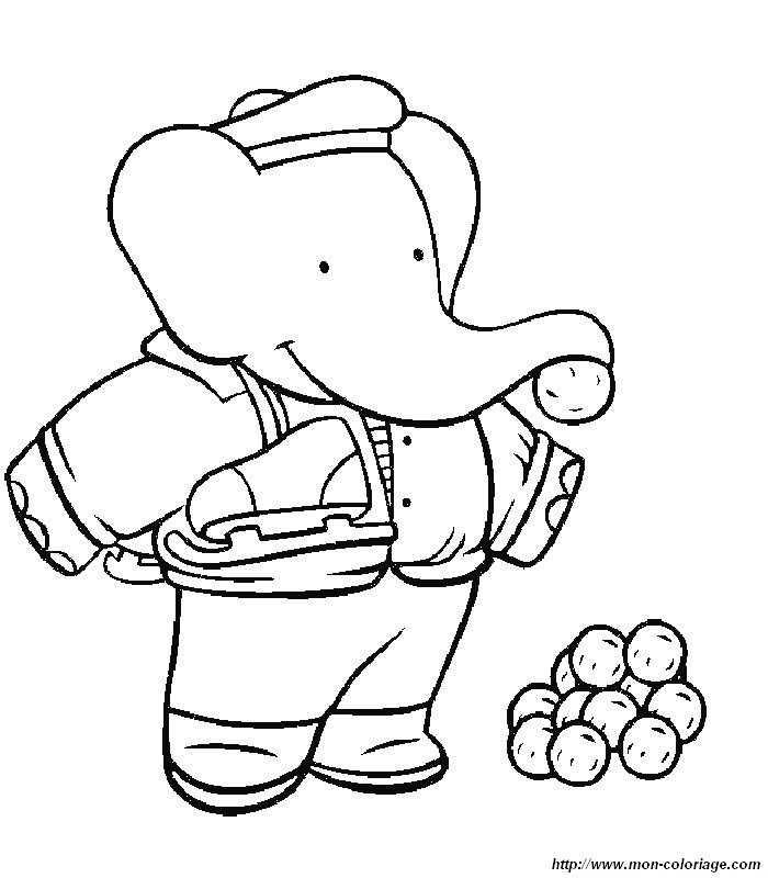 Página para colorir: babar (desenhos animados) #27967 - Páginas para Colorir Imprimíveis Gratuitamente