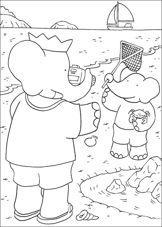 Página para colorir: babar (desenhos animados) #27980 - Páginas para Colorir Imprimíveis Gratuitamente