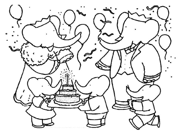 Página para colorir: babar (desenhos animados) #27984 - Páginas para Colorir Imprimíveis Gratuitamente