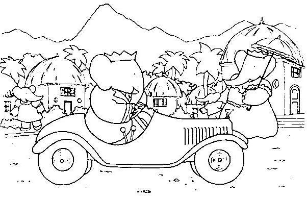 Página para colorir: babar (desenhos animados) #28001 - Páginas para Colorir Imprimíveis Gratuitamente