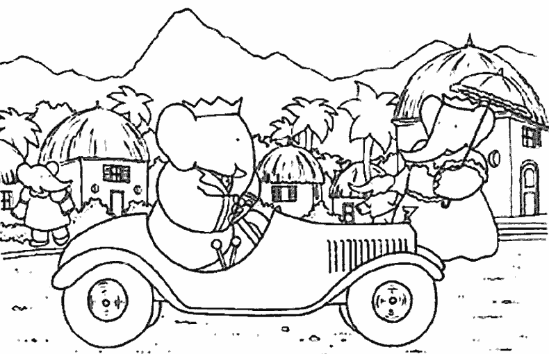 Página para colorir: babar (desenhos animados) #28011 - Páginas para Colorir Imprimíveis Gratuitamente