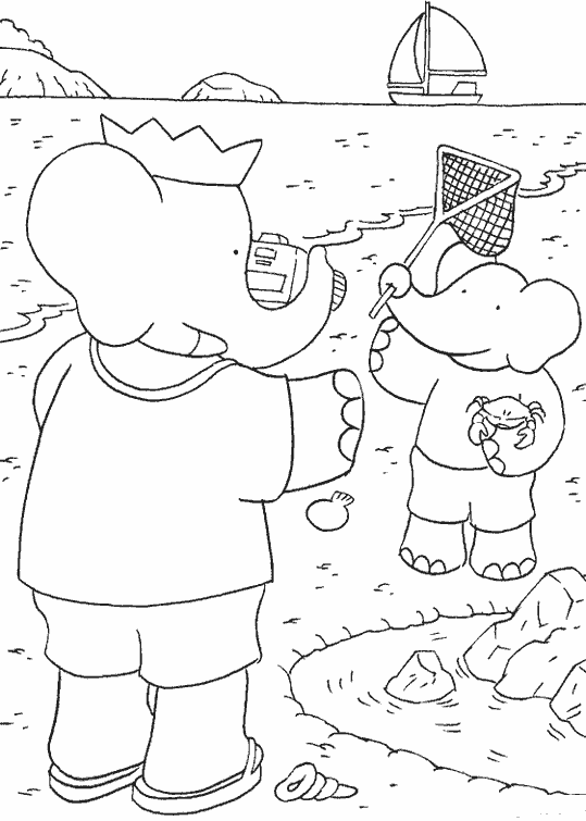 Página para colorir: babar (desenhos animados) #28015 - Páginas para Colorir Imprimíveis Gratuitamente