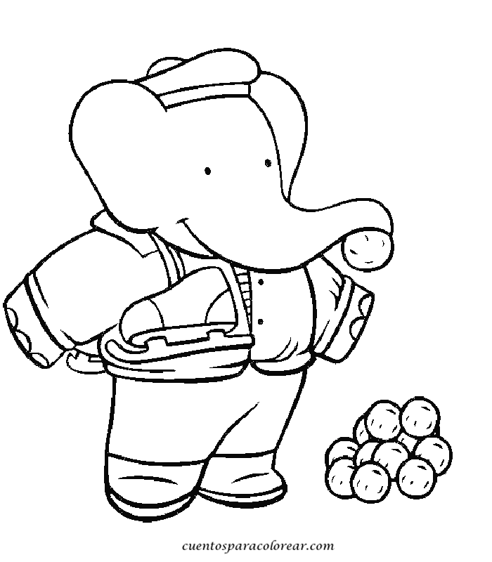 Página para colorir: babar (desenhos animados) #28019 - Páginas para Colorir Imprimíveis Gratuitamente