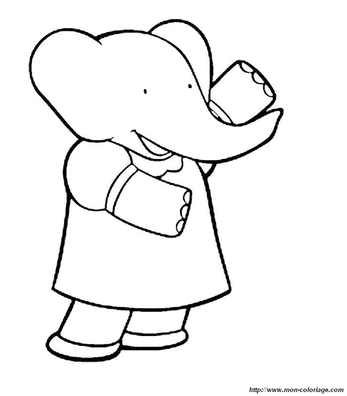 Página para colorir: babar (desenhos animados) #28098 - Páginas para Colorir Imprimíveis Gratuitamente