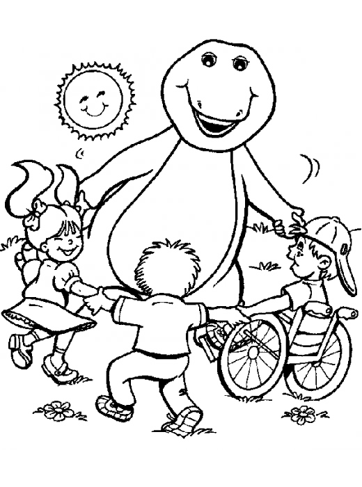 Página para colorir: Barney e seus amigos (desenhos animados) #40922 - Páginas para Colorir Imprimíveis Gratuitamente