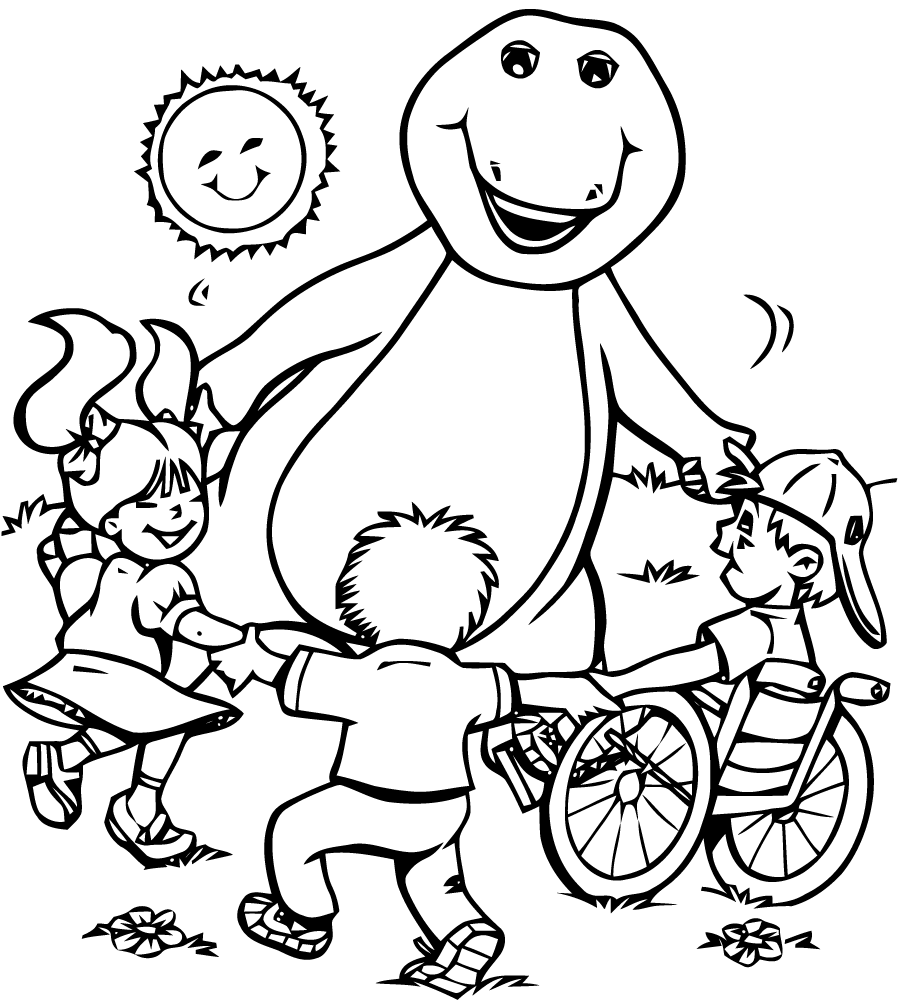 Página para colorir: Barney e seus amigos (desenhos animados) #41037 - Páginas para Colorir Imprimíveis Gratuitamente
