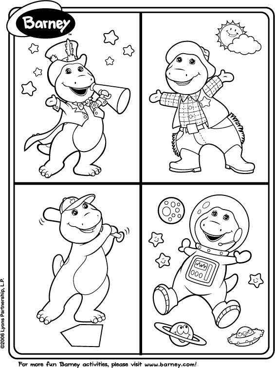 Página para colorir: Barney e seus amigos (desenhos animados) #41065 - Páginas para Colorir Imprimíveis Gratuitamente