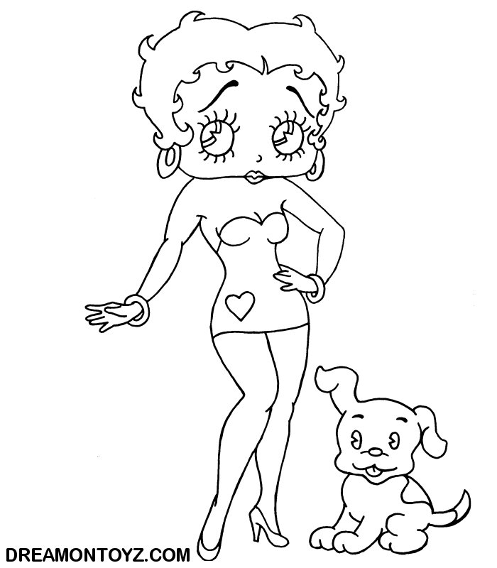 Página para colorir: Betty Boop (desenhos animados) #25928 - Páginas para Colorir Imprimíveis Gratuitamente