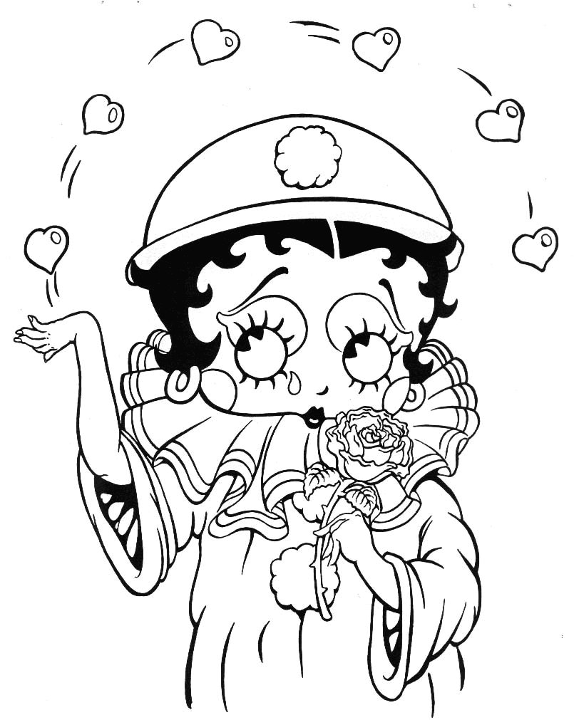 Página para colorir: Betty Boop (desenhos animados) #25929 - Páginas para Colorir Imprimíveis Gratuitamente