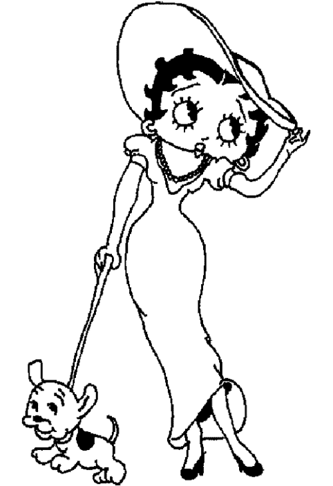 Página para colorir: Betty Boop (desenhos animados) #25933 - Páginas para Colorir Imprimíveis Gratuitamente