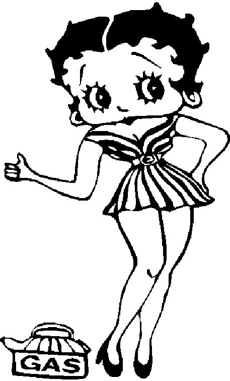 Página para colorir: Betty Boop (desenhos animados) #25934 - Páginas para Colorir Imprimíveis Gratuitamente