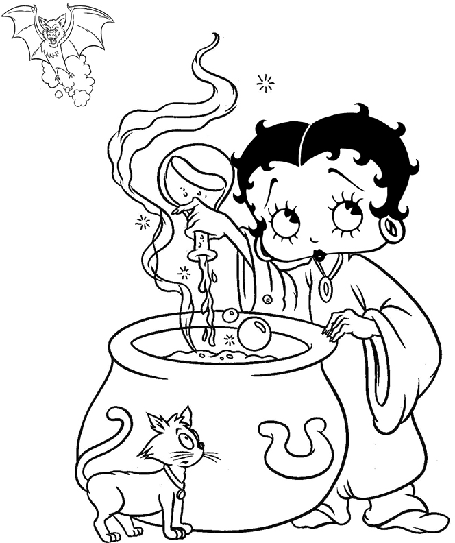 Página para colorir: Betty Boop (desenhos animados) #25964 - Páginas para Colorir Imprimíveis Gratuitamente