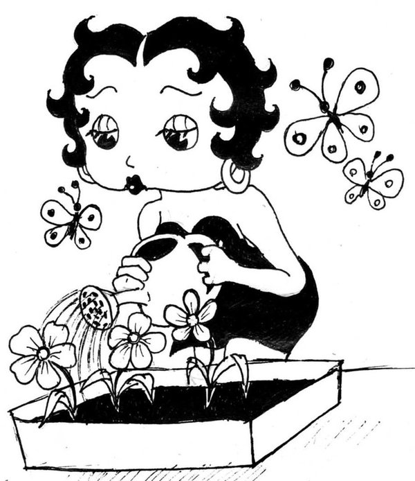 Página para colorir: Betty Boop (desenhos animados) #25980 - Páginas para Colorir Imprimíveis Gratuitamente